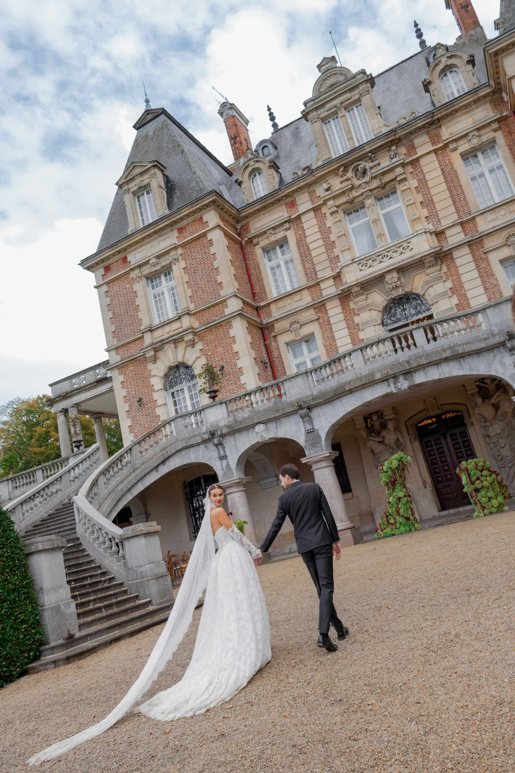 Mariage vert matcha et bordeaux